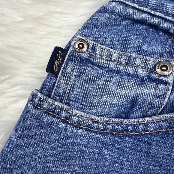 VINTAGE |•CHIC•| Classic Blue Jeans High Rise Waist Tapered Leg Vtg Size '6 P' - Picture 6 of 9